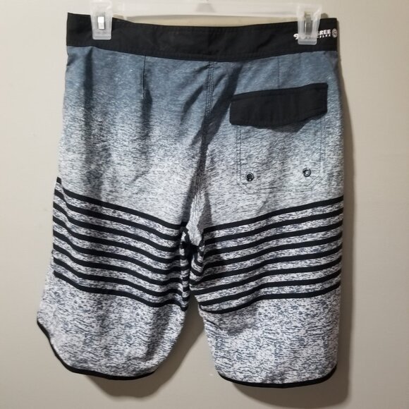 Surf 90 Degree by Reflex Gray Black Board Surf Shorts Men's Large - Picture 5 of 6